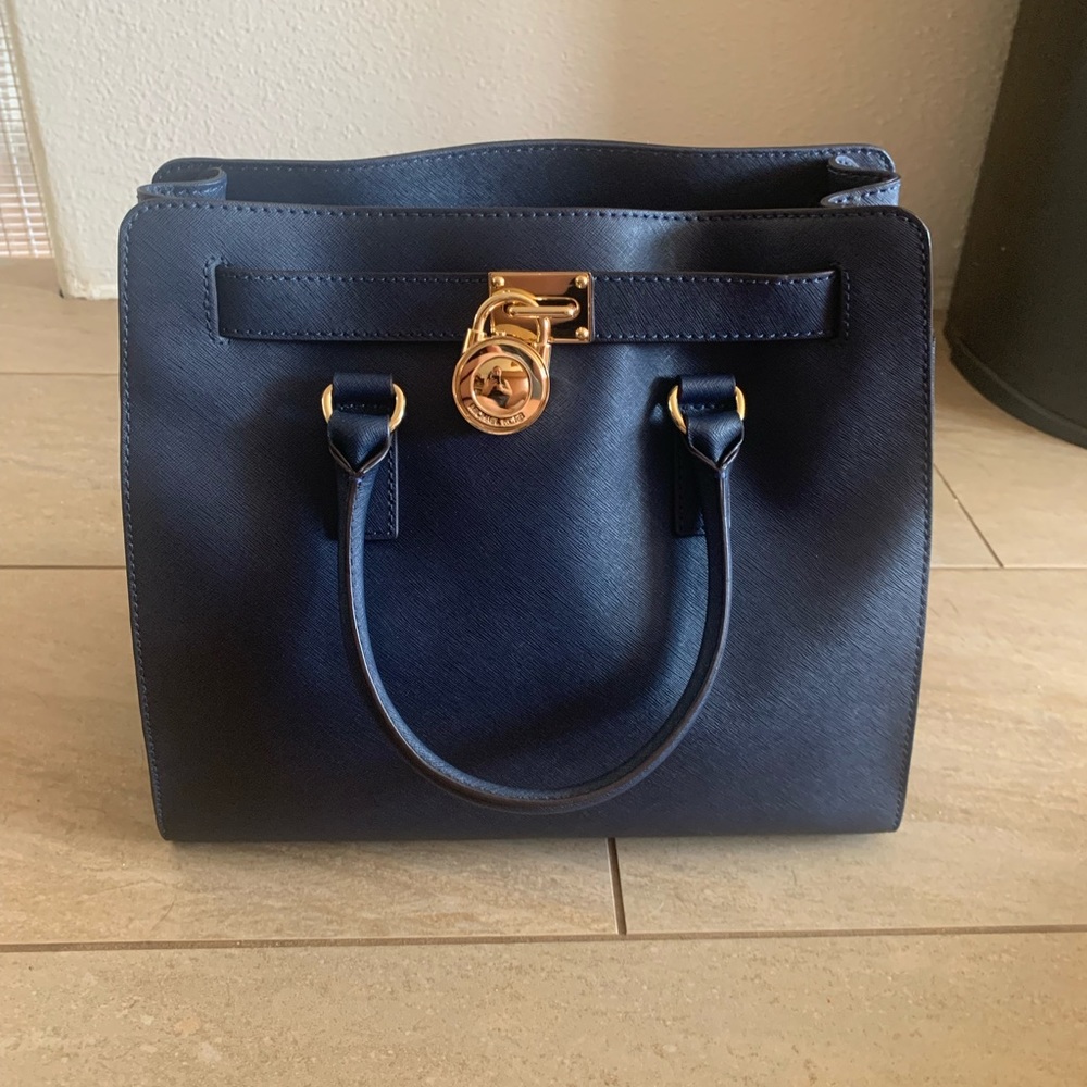 Michael kors Hamilton leather tote north and south satchel bag